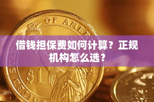 北京借钱担保费如何计算？正规机构怎么选？