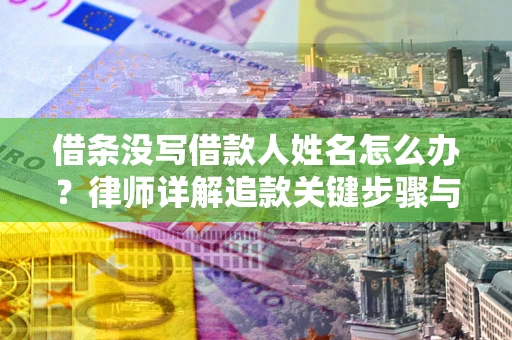 北京借条没写借款人姓名怎么办？律师详解追款关键步骤与证据链构建